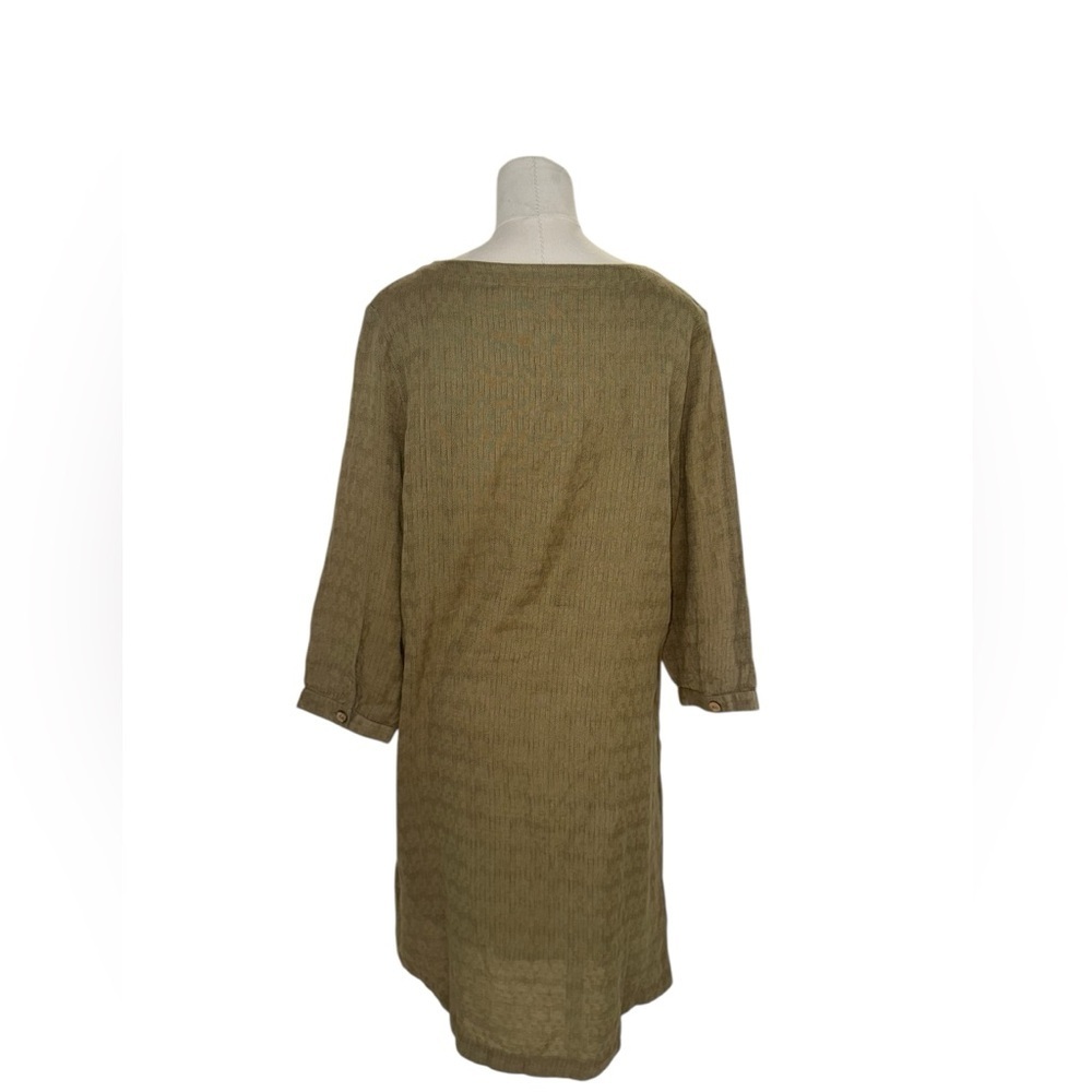 Soft Surroundings Cotton Linen Blend Dress • Earthy Minimalist Tunic - Picture 6 of 8